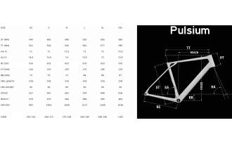 Geometría bicicleta Lapierre Pulsium 8.0 AXS 2026