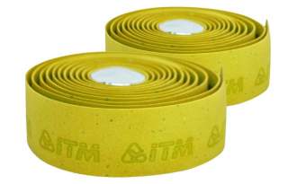 Cinta de manillar ITM corcho - Amarillo