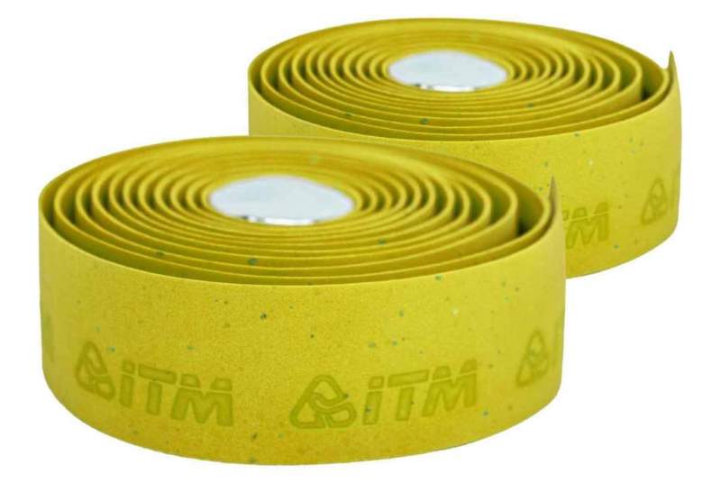 Cinta de manillar ITM corcho - Amarillo