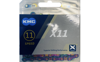 Cadena KMC X11 "Aurora" Azul 118P 11V