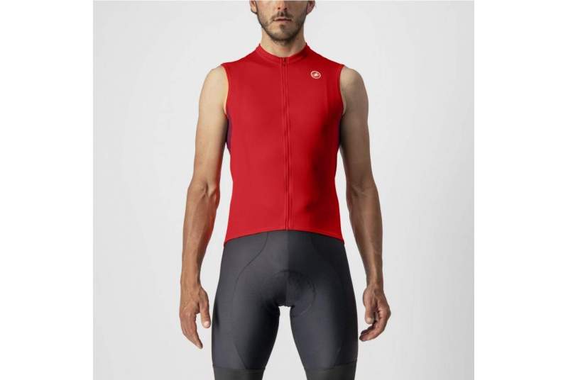 Maillot Castelli Entrata VI sin mangas burdeos