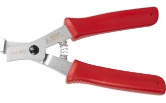Alicate punta recta Unior mango rojo