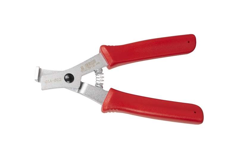 Alicate punta recta Unior mango rojo