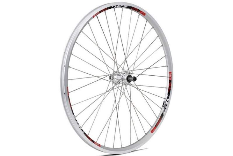 Rueda Zac 26" plata R/Inox trasera rosca