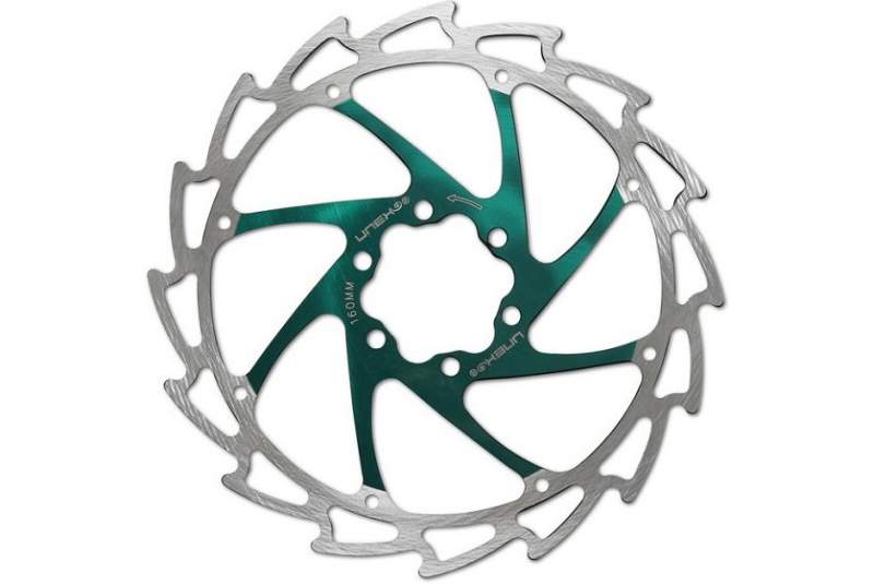 Disco 6 tornillos 160mm 89gr verde