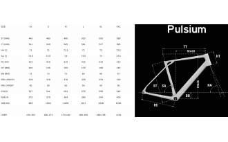 Geometría bicicleta Lapierre Pulsium 4.0 2026